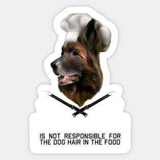 German Shepherd Chef Apron Sticker